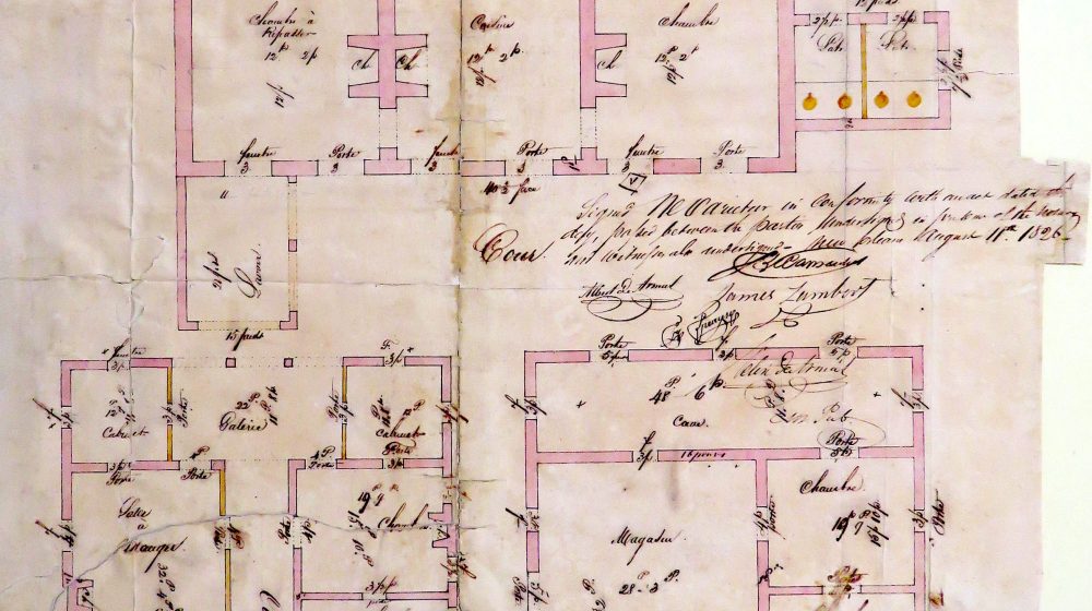 A map and floorplan of BK House